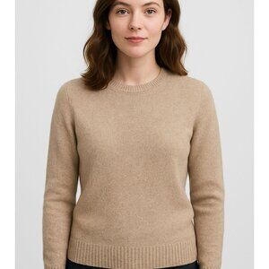 DYI Women's Cashmere Wool Oversized Sweater Tan Medium